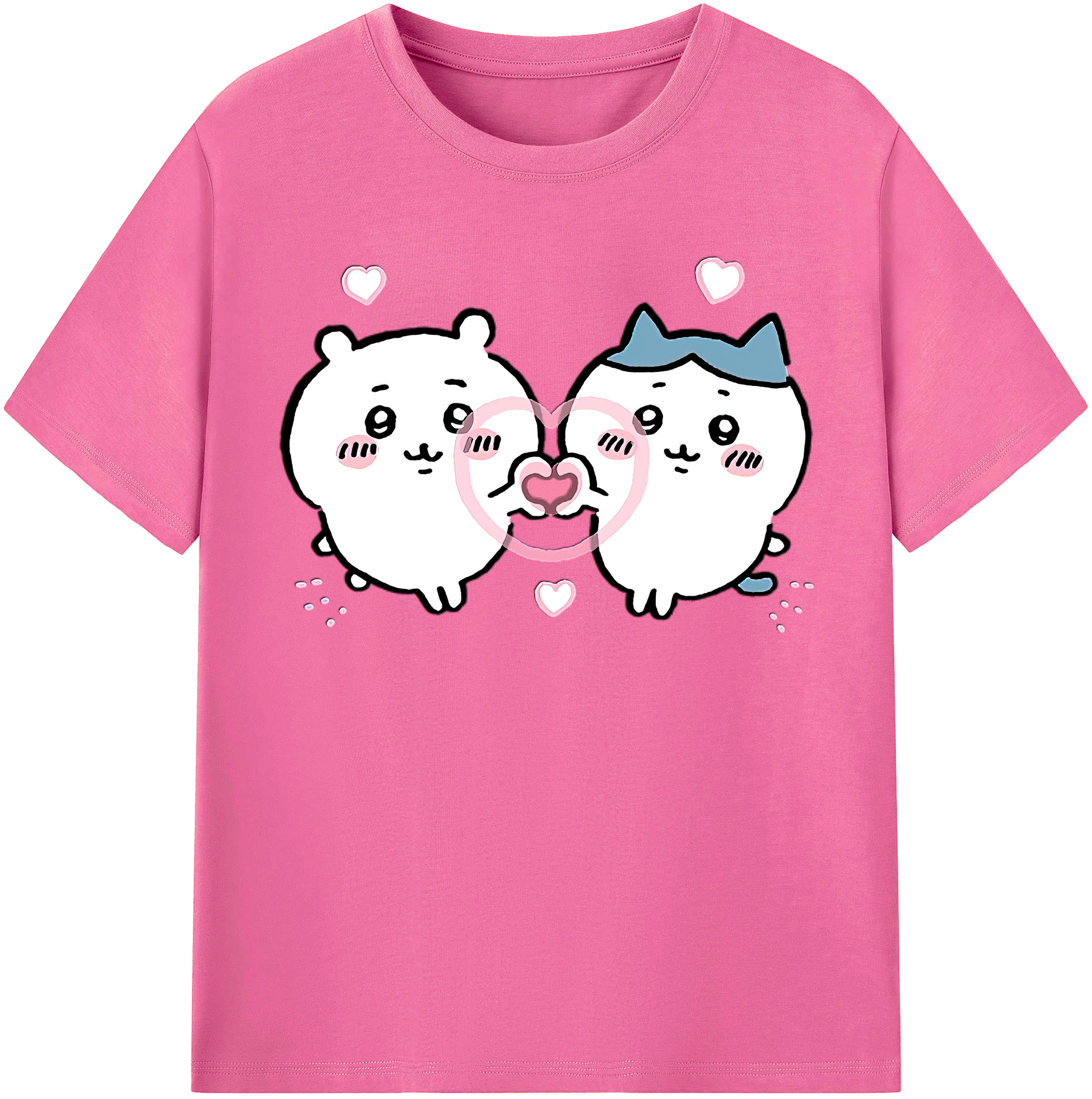 （画像用） ちいかわ ちいかわ Chii-kawa chiikawa レディースカジュアルプリントTシャツ（綿100％）
